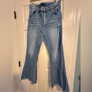 Risen Distressed Bootcut Jeans